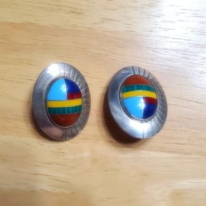 Sterling silver Native American earrings